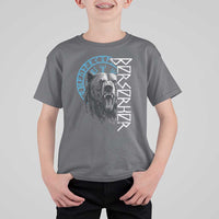 Viking Berserker Bear Warrior Odin Runes Nordic Compass T Shirt For Kid - Wonder Print Shop