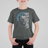Viking Berserker Bear Warrior Odin Runes Nordic Compass T Shirt For Kid - Wonder Print Shop