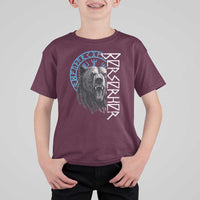 Viking Berserker Bear Warrior Odin Runes Nordic Compass T Shirt For Kid - Wonder Print Shop