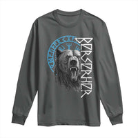 Viking Berserker Bear Warrior Odin Runes Nordic Compass Long Sleeve Shirt - Wonder Print Shop