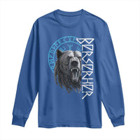 Viking Berserker Bear Warrior Odin Runes Nordic Compass Long Sleeve Shirt - Wonder Print Shop