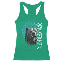 Viking Berserker Bear Warrior Odin Runes Nordic Compass Racerback Tank Top - Wonder Print Shop