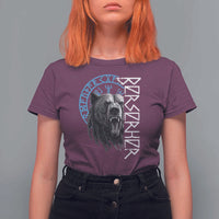 Viking Berserker Bear Warrior Odin Runes Nordic Compass T Shirt For Women - Wonder Print Shop