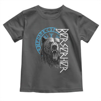 Viking Berserker Bear Warrior Odin Runes Nordic Compass Toddler T Shirt - Wonder Print Shop