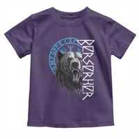 Viking Berserker Bear Warrior Odin Runes Nordic Compass Toddler T Shirt - Wonder Print Shop