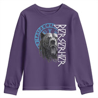 Viking Berserker Bear Warrior Odin Runes Nordic Compass Youth Sweatshirt - Wonder Print Shop