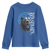 Viking Berserker Bear Warrior Odin Runes Nordic Compass Youth Sweatshirt - Wonder Print Shop