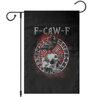 Funny F Caw F Viking Crow Garden Flag Vegvisir Black Bird Gothic Skull Adult Humor - Wonder Print Shop