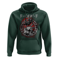 Funny F Caw F Viking Crow Hoodie Vegvisir Black Bird Gothic Skull Adult Humor - Wonder Print Shop