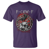 Funny F Caw F Viking Crow T Shirt Vegvisir Black Bird Gothic Skull Adult Humor - Wonder Print Shop