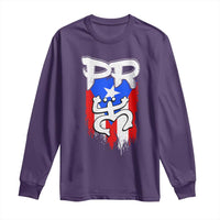 Puerto Rico Flag Hispanic Heritage Month Boricua Taino Coqui Frog Long Sleeve Shirt - Wonder Print Shop