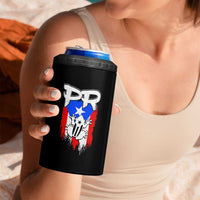 Puerto Rico Flag Hispanic Heritage Month Boricua Coqui Frog 4 in 1 Can Cooler Tumbler - Wonder Print Shop