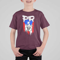 Puerto Rico Flag Hispanic Heritage Month Boricua Coqui Frog T Shirt For Kid - Wonder Print Shop