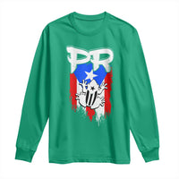 Puerto Rico Flag Hispanic Heritage Month Boricua Coqui Frog Long Sleeve Shirt - Wonder Print Shop