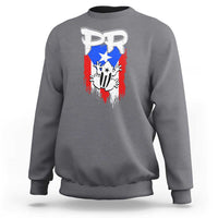Puerto Rico Flag Hispanic Heritage Month Boricua Coqui Frog Sweatshirt - Wonder Print Shop