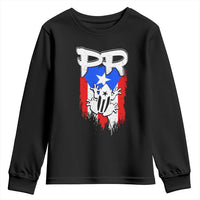 Puerto Rico Flag Hispanic Heritage Month Boricua Coqui Frog Youth Sweatshirt - Wonder Print Shop