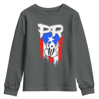 Puerto Rico Flag Hispanic Heritage Month Boricua Coqui Frog Youth Sweatshirt - Wonder Print Shop