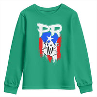 Puerto Rico Flag Hispanic Heritage Month Boricua Coqui Frog Youth Sweatshirt - Wonder Print Shop