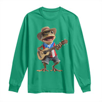Puerto Rico Coqui Frog Puerto Rican Flag Taino Boricua Guitar Long Sleeve Shirt - Wonder Print Shop