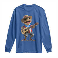 Puerto Rico Coqui Frog Puerto Rican Flag Taino Boricua Guitar Long Sleeve Shirt - Wonder Print Shop