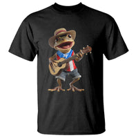 Puerto Rico Coqui Frog Puerto Rican Flag Taino Boricua Guitar T Shirt - Wonder Print Shop