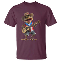 Puerto Rico Coqui Frog Puerto Rican Flag Taino Boricua Guitar T Shirt - Wonder Print Shop