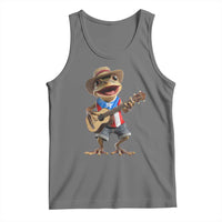 Puerto Rico Coqui Frog Puerto Rican Flag Taino Boricua Guitar Tank Top - Wonder Print Shop