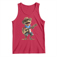 Puerto Rico Coqui Frog Puerto Rican Flag Taino Boricua Guitar Tank Top - Wonder Print Shop