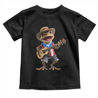 Puerto Rico Coqui Frog Puerto Rican Flag Taino Boricua Guitar Toddler T Shirt - Wonder Print Shop