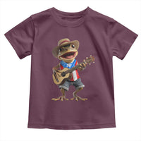 Puerto Rico Coqui Frog Puerto Rican Flag Taino Boricua Guitar Toddler T Shirt - Wonder Print Shop