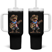 Puerto Rico Coqui Frog Puerto Rican Flag Taino Boricua Guitar Tumbler With Handle - Wonder Print Shop