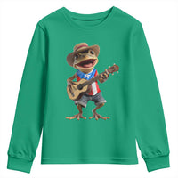 Puerto Rico Coqui Frog Puerto Rican Flag Taino Boricua Guitar Youth Sweatshirt - Wonder Print Shop