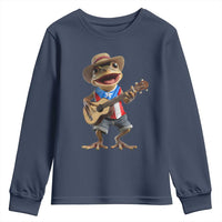 Puerto Rico Coqui Frog Puerto Rican Flag Taino Boricua Guitar Youth Sweatshirt - Wonder Print Shop