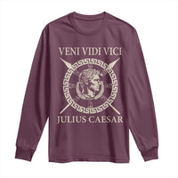 Julius Caesar Long Sleeve Shirt Veni Vidi Vici Roman History - Wonder Print Shop
