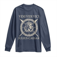 Julius Caesar Long Sleeve Shirt Veni Vidi Vici Roman History - Wonder Print Shop