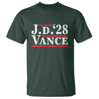 J.D Vance'28 T Shirt US Presidential Election Vintage Stripes - Wonder Print Shop
