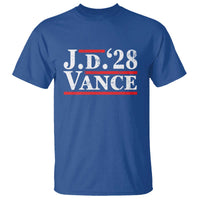 J.D Vance'28 T Shirt US Presidential Election Vintage Stripes - Wonder Print Shop