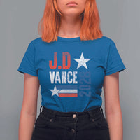 J.D Vance 2028 T Shirt For Women Vintage US Presidential Election Star - Wonder Print Shop