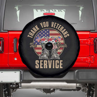 Veterans Spare Tire Cover Thank You Veterans For Your Service American Flag Combat Shoes