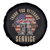 Veterans Spare Tire Cover Thank You Veterans For Your Service American Flag Combat Shoes