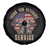 Veterans Spare Tire Cover Thank You Veterans For Your Service American Flag Combat Shoes