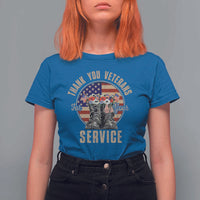 Veterans T Shirt For Women Thank You Veterans For Your Service American Flag Combat Shoes - Wonder Print Shop