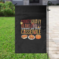 Thanksgiving Garden Flag Turkey Gravy Beans And Rolls Lemme See That Casserole Foods - Wonder Print Shop