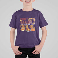 Thanksgiving T Shirt For Kid Turkey Gravy Beans And Rolls Lemme See That Casserole Foods - Wonder Print Shop