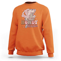 Halloween Cowgirl Sweatshirt Howdy Witches Cowboy Boots Witch Hat Thunder - Wonder Print Shop