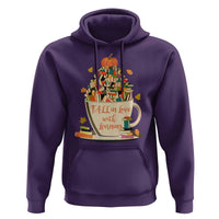 Funny Teacher Hoodie Fall In Love With Learning Autumn Pumpkin Reading Thanksgiving
