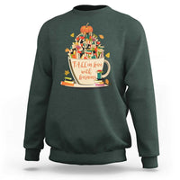 Funny Teacher Sweatshirt Fall In Love With Learning Autumn Pumpkin Reading Thanksgiving - Wonder Print Shop