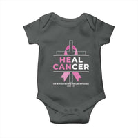 Male Breast Cancer Baby Onesie He Can Heal Cancer Christian Pink Ribbon - Wonder Print Shop