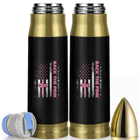 Breast Cancer Awareness Bullet Tumbler Back The Pink Warrior American Flag - Wonder Print Shop