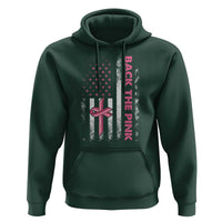 Breast Cancer Awareness Hoodie Back The Pink Warrior American Flag - Wonder Print Shop
